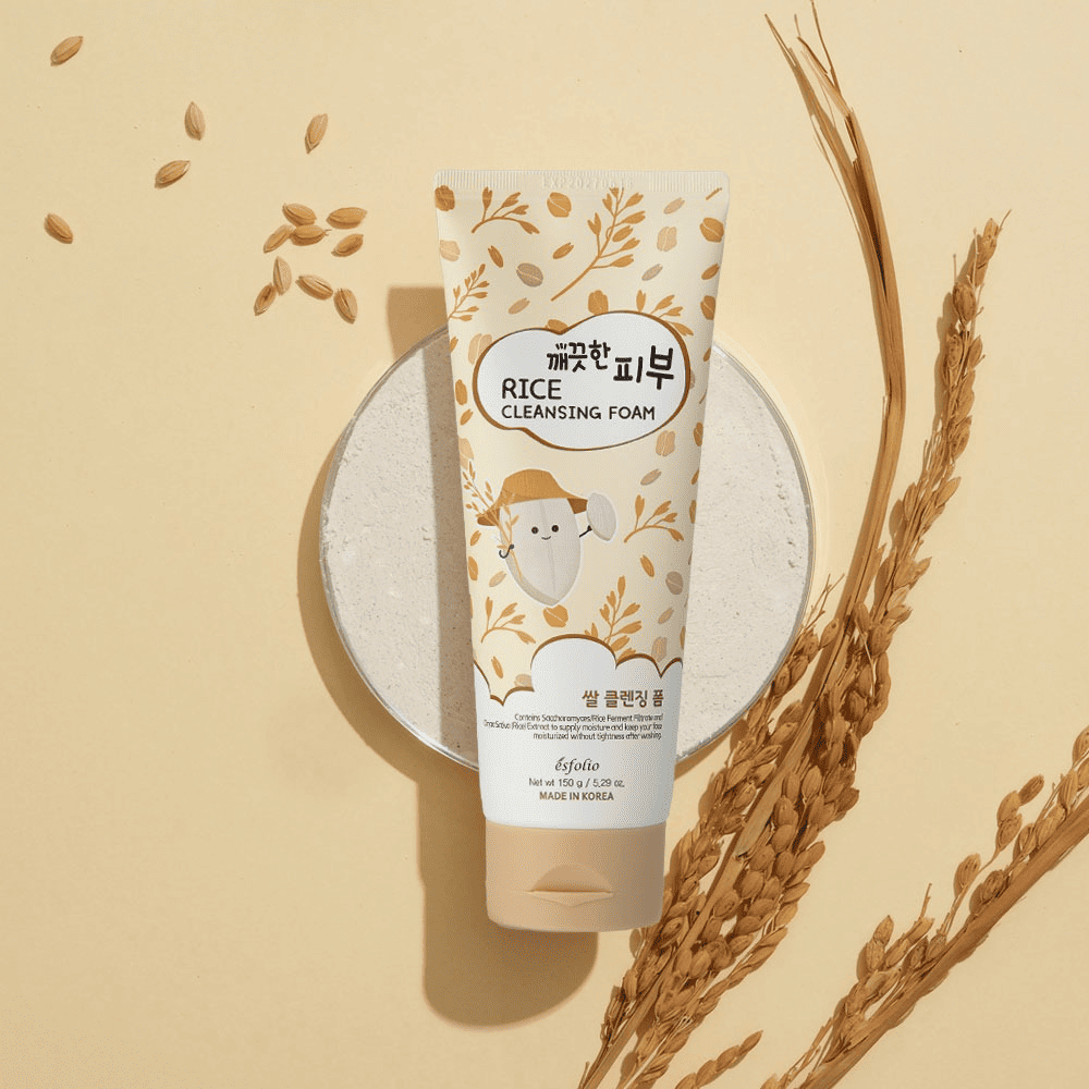 Rice Cleansing Foam Pure Skin 150mL – Esfolio (2) Rice Cleansing Foam Pure Skin 150mL – Esfolio