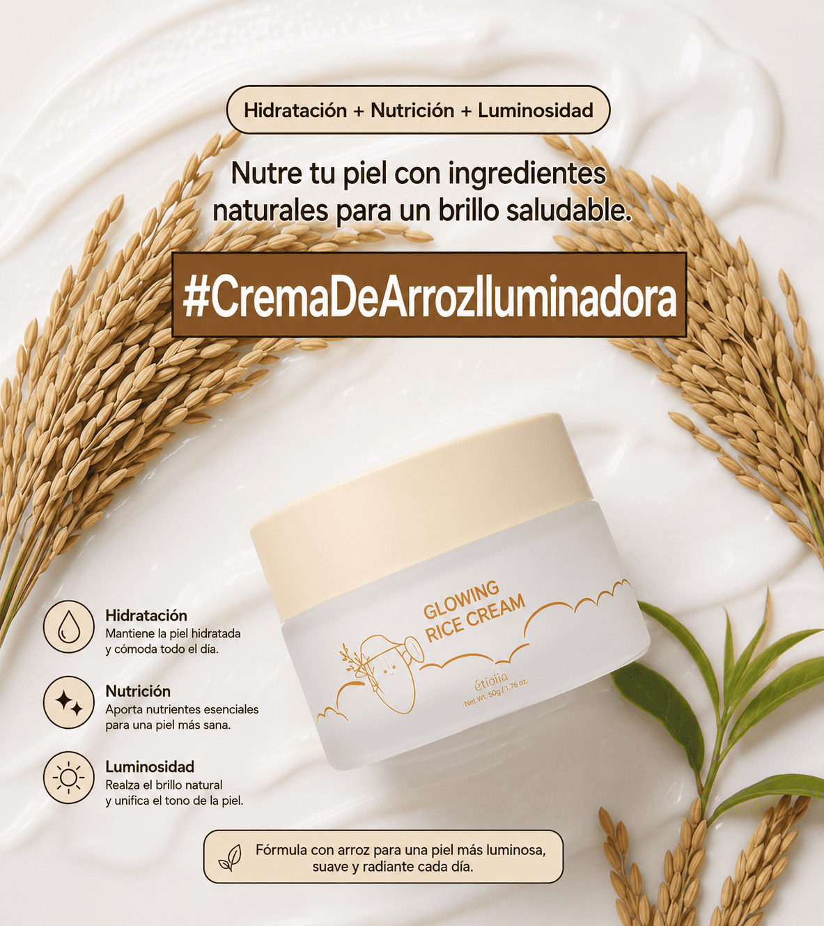 Glowing Rice Cream 80g – Esfolio (2) Glowing Rice Cream 80g – Esfolio
